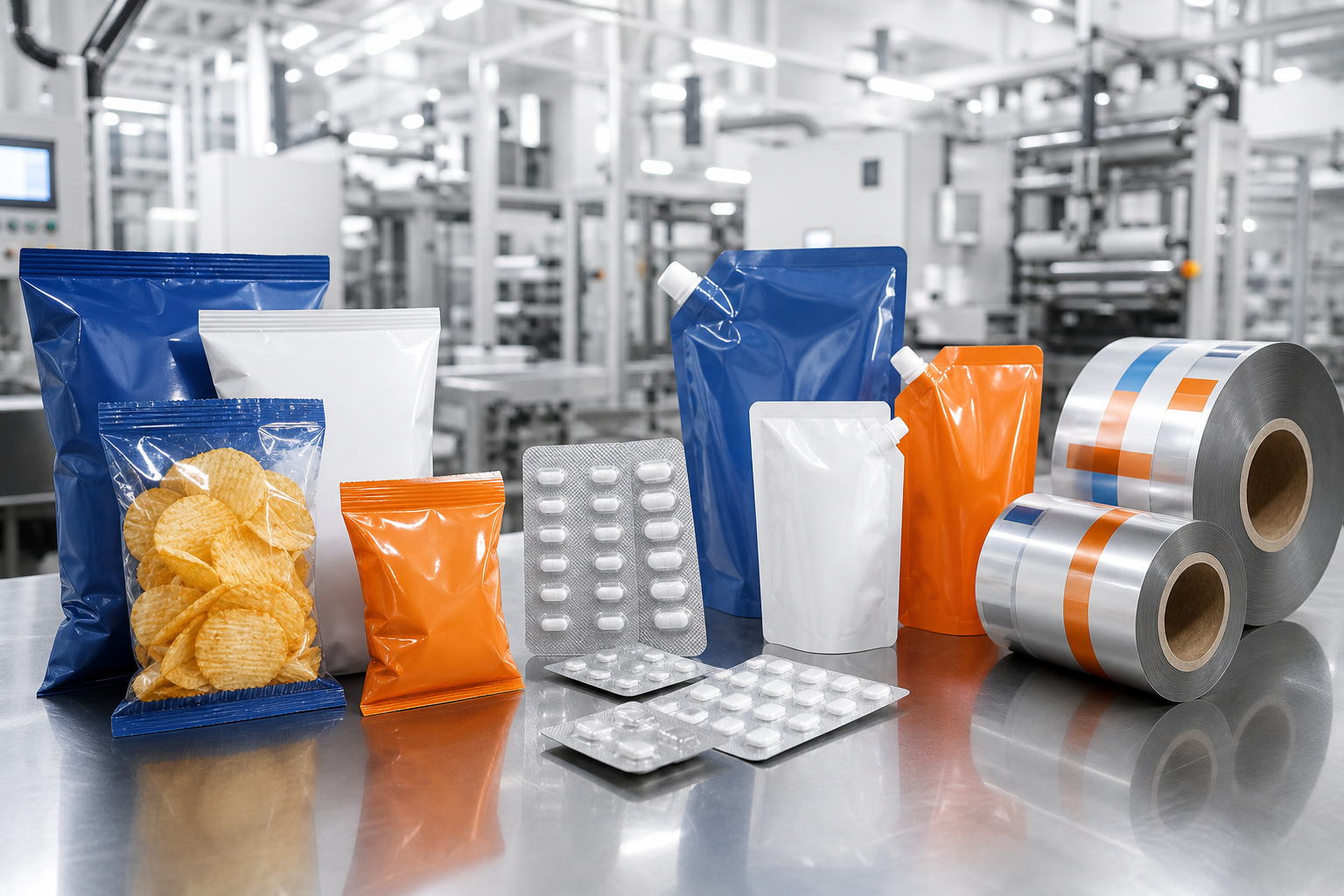 Flexible packaging products for food, pharmaceutical and FMCG industries